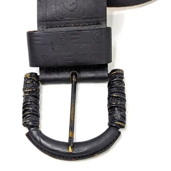 Benetton Leather Waist Cinch Belt - Picture 4 of 8